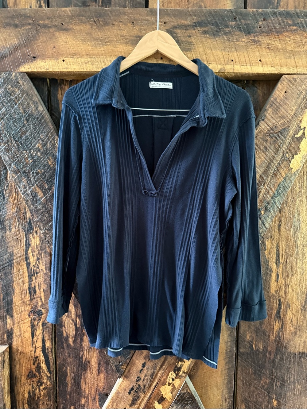 Free People "We The Free" Pleated Henley